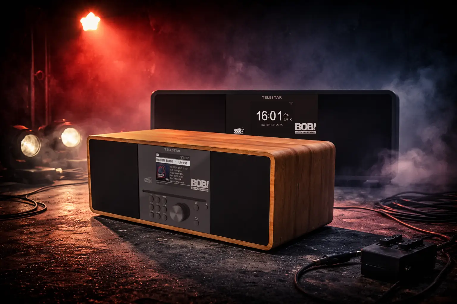 RADIO BOB ROCK RADIO 2.0 DAB+ Radio in Holzoptik und schwarz